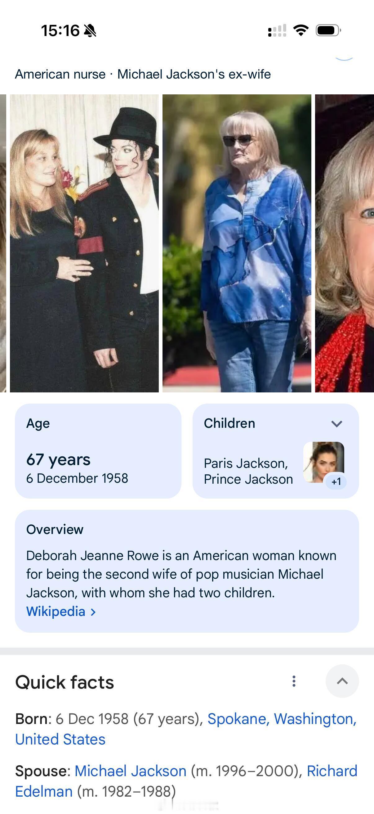 突然发现MJ如果活着才67岁他前妻与他同龄 