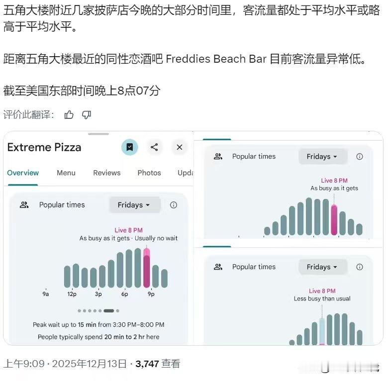 美国可能要对委内瑞拉动手了，五角大楼加班严重，其附近汉堡店、酒吧爆单