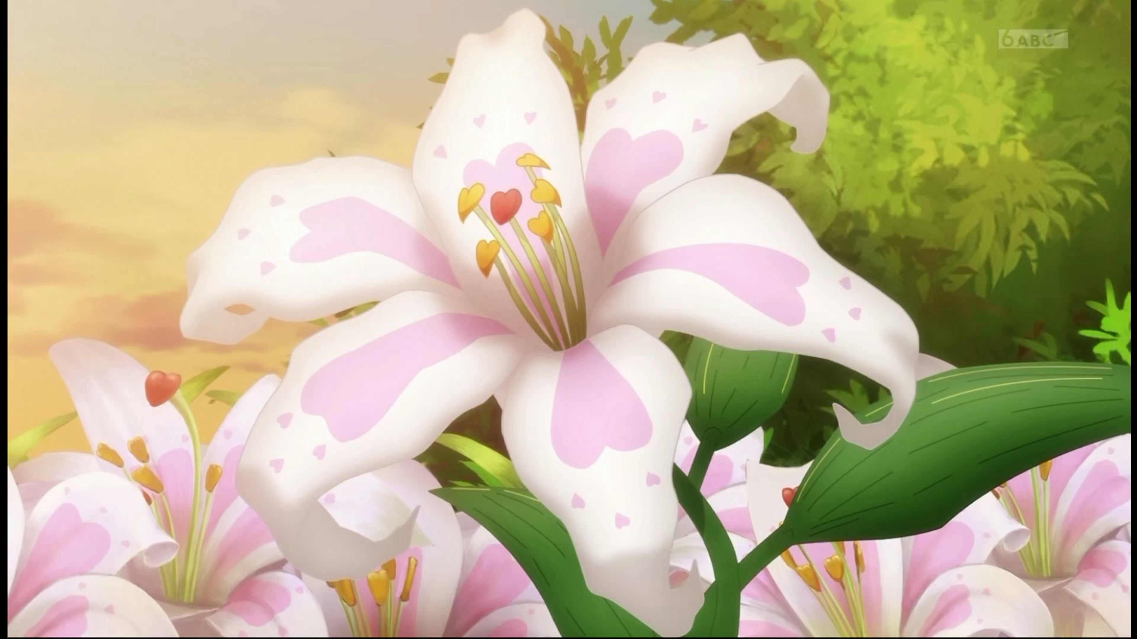 又有个想法，OP里这种百合花，花纹是1颗大心周围点缀3颗小心，花蕊也是几个黄心围
