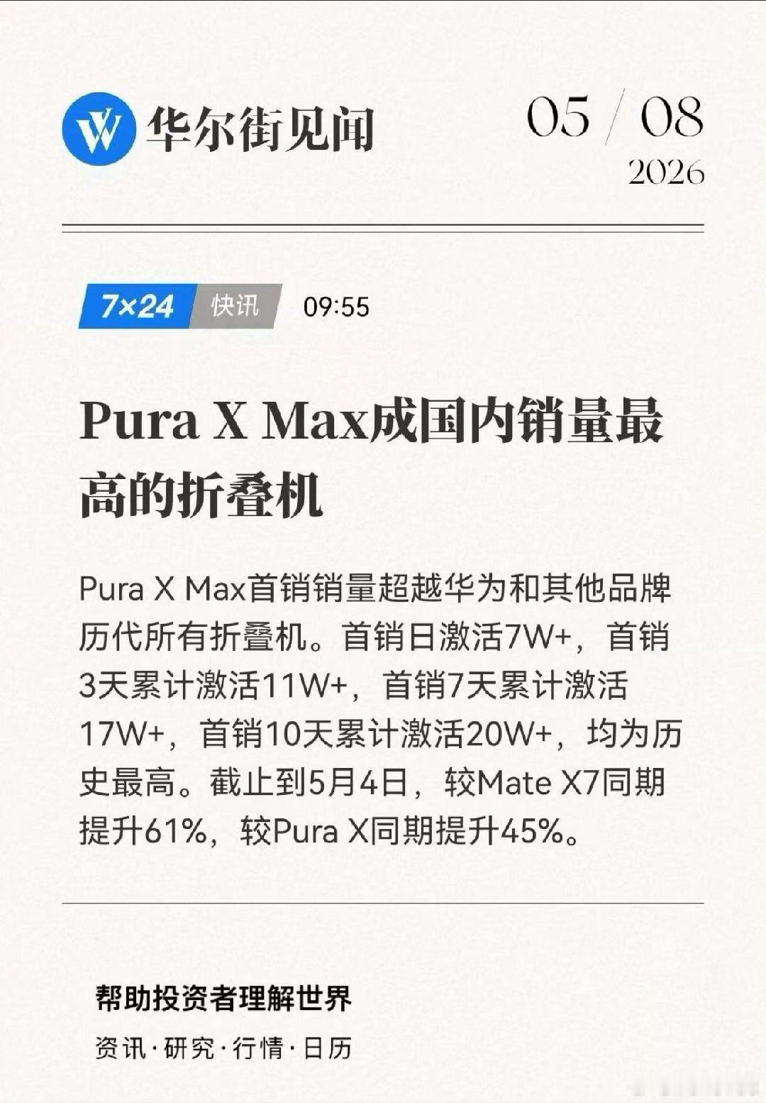 华为在折叠屏领域还是太权威了，苹果赶紧入局吧，要不然无敌了华为PuraXMax华
