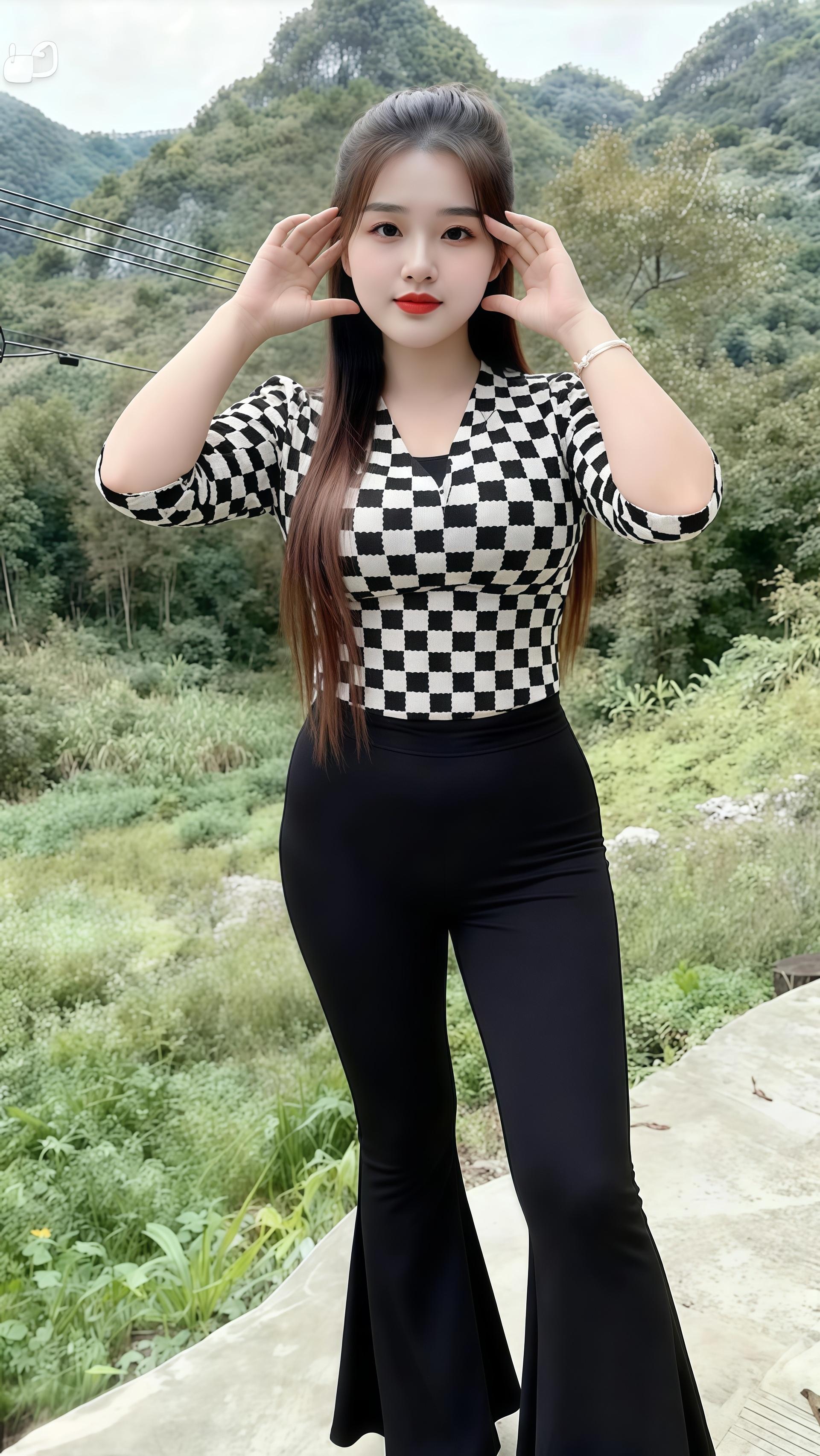 秀出好身材 大长腿小蛮腰 好身材好气质 山里姑娘 美不美你说了算