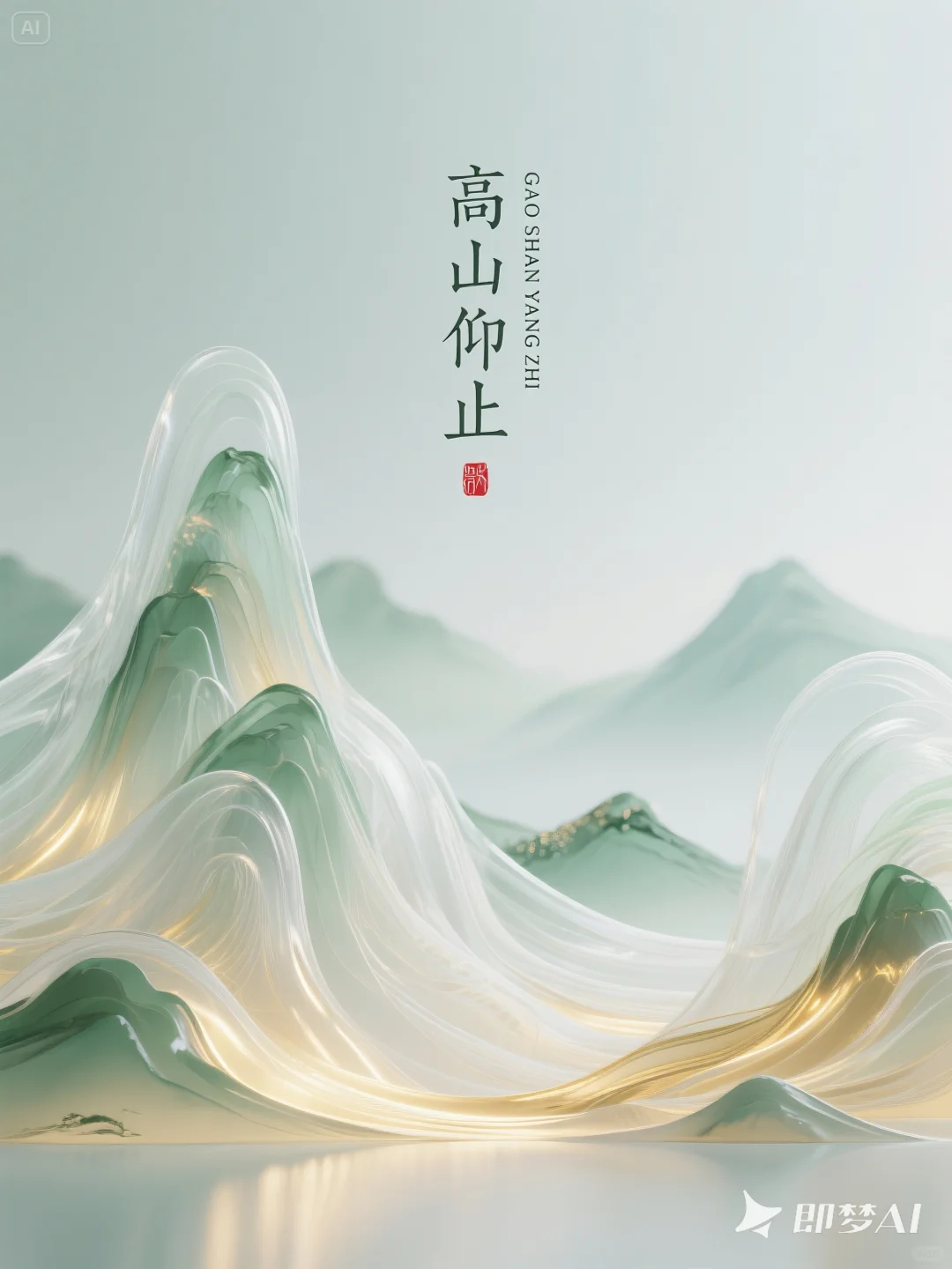 春山初醒，玉姿渐展。层峦似璞玉雕琢，曲脊如流金漫溯，琉璃般的褶皱间，藏尽东方气韵