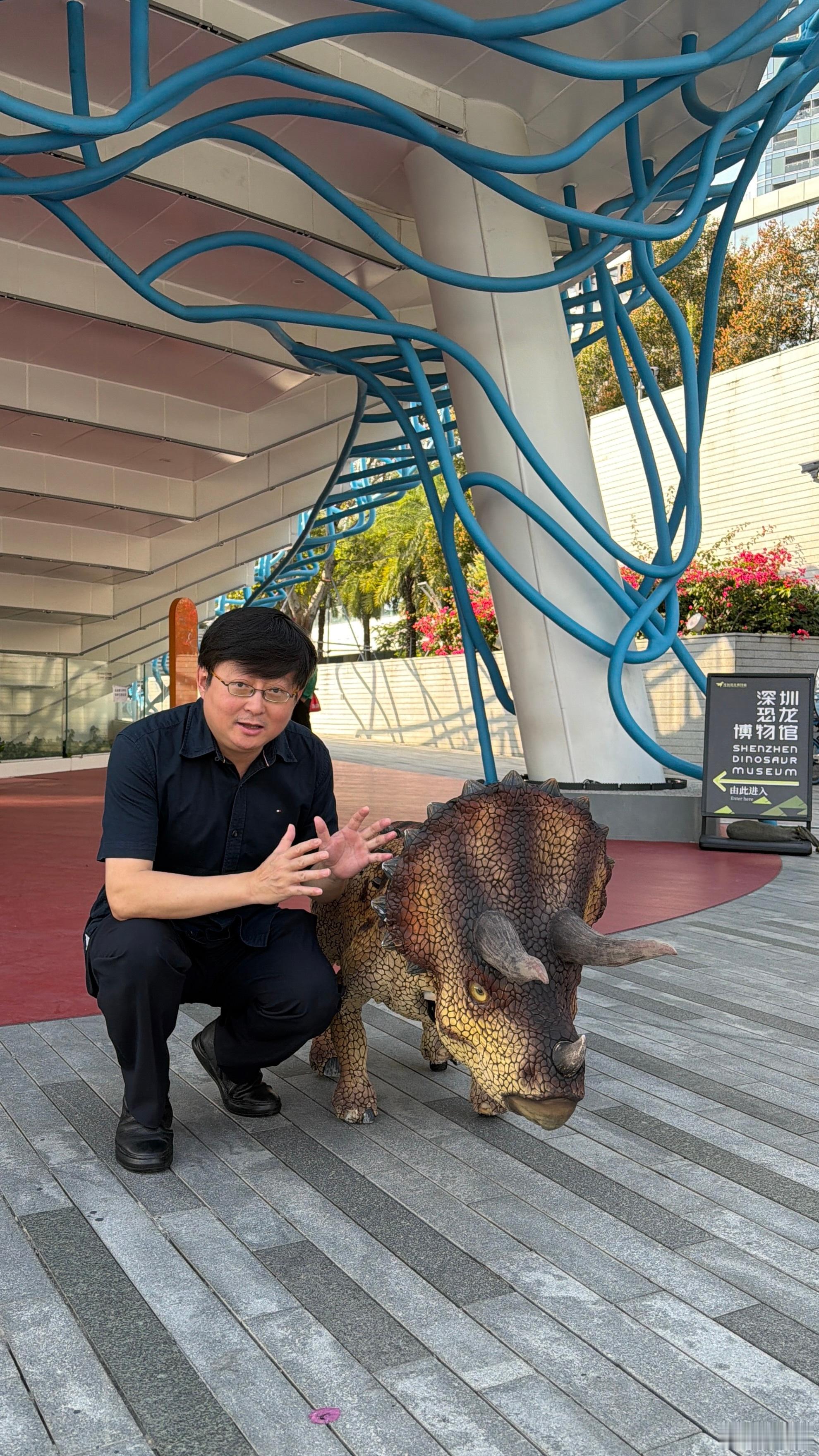 哇，今天冬至，深圳热得要命薄毛衣都穿不了，出门只能半截䄂谢谢深圳恐龙博物馆，这个