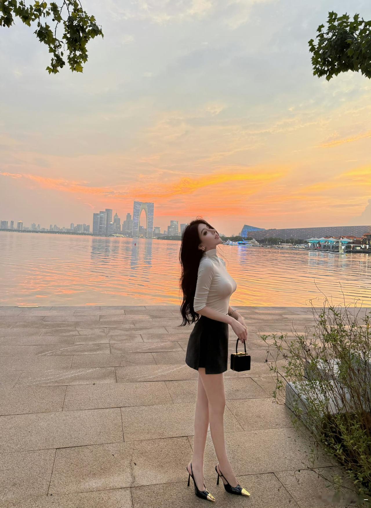 金鸡湖落日太好看了 ​​​