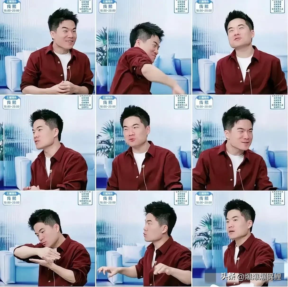 昨天刷到董宇辉，眼前猛地一亮。

这小子终于肯穿红色了，哪怕是一件暗红色的衬衫。