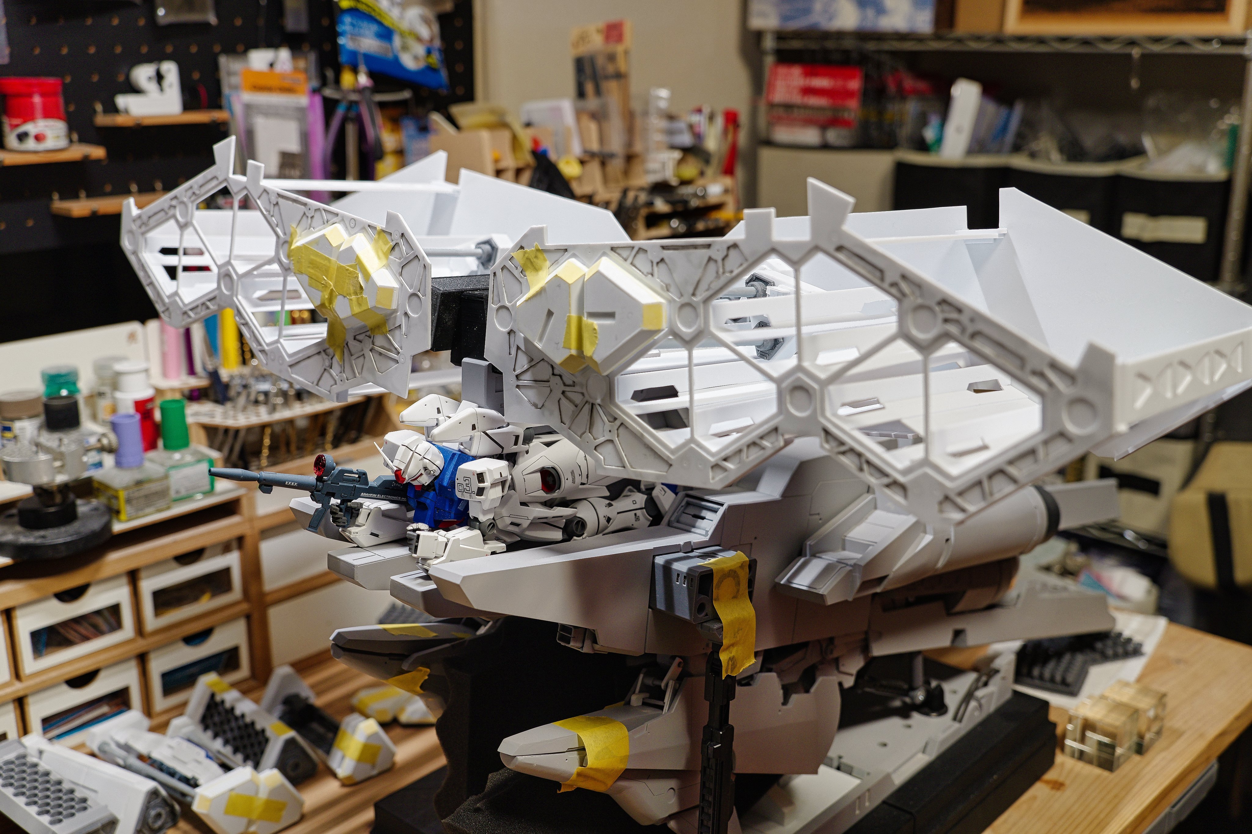 七式ガンプラ部的新坑 1/100 GP-03D，这个要完全手搓出来那真的是厉害了