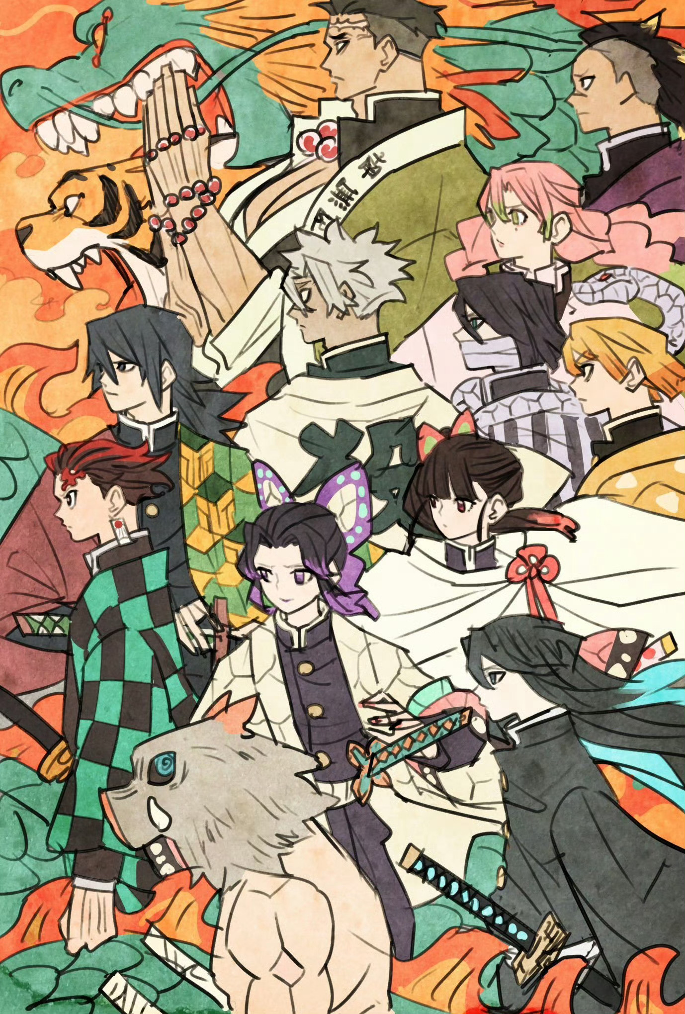 #鬼灭之刃# 最终决战[送花花][送花花]（x:ryosuketarou) ​​