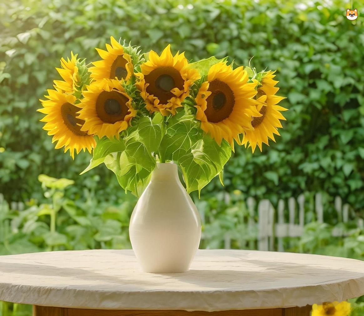 早上来打开电脑，看到屏幕上美美的向日葵花，充满希望，心情大好[打call][打c