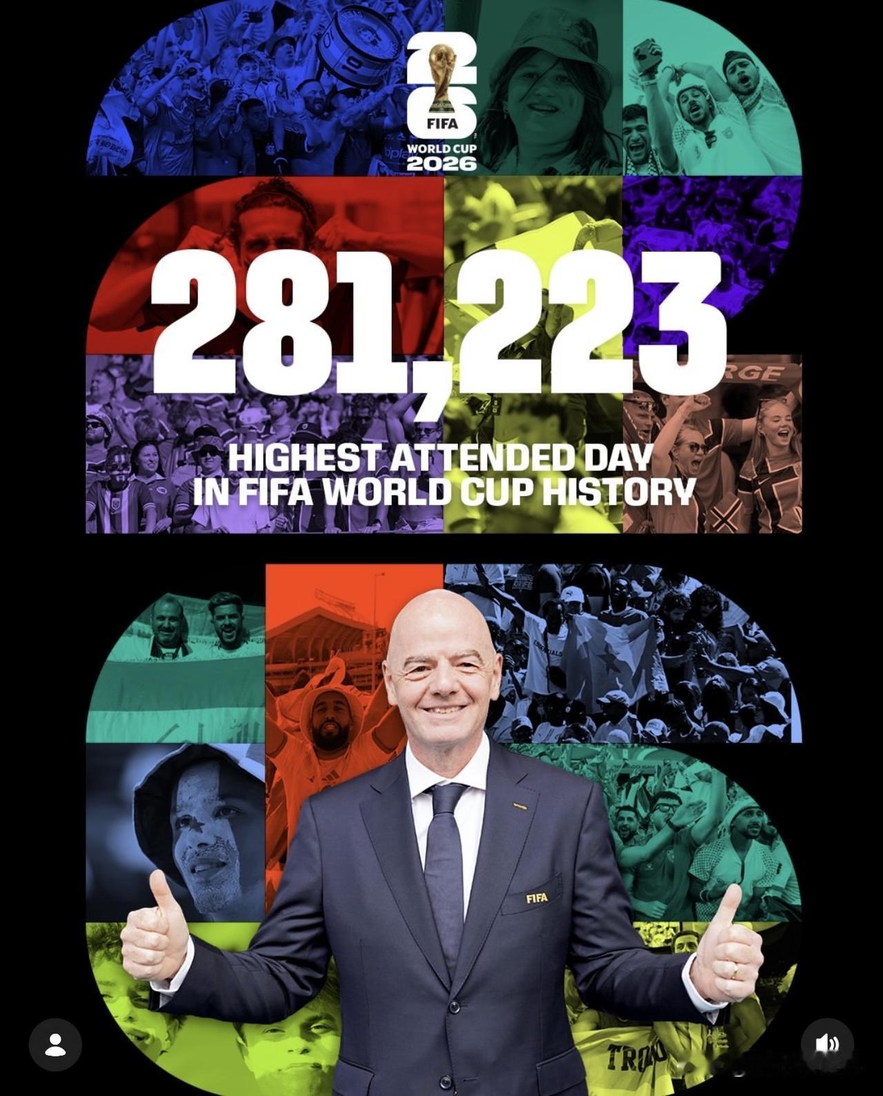 281,223位，這是世界盃歷史上觀眾上座率最高的一天！🏆
gianni_in