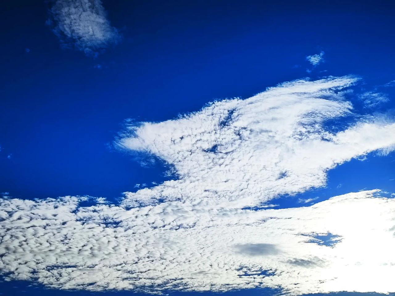 今天的云很好看，我想拍给你看，突然发现。天空收藏爱好者 蓝天白云收藏家 风是伴奏