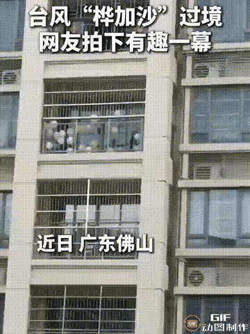 佛山男子台风天阳台挂10个气球，邻居笑他瞎折腾，网友却喊：太会过日子！
 
台风
