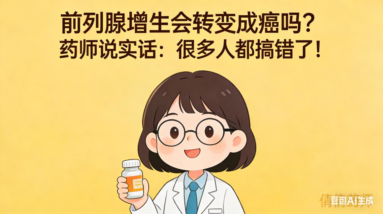 前列腺增生会转变成癌吗？药师说实话：很多人都搞错了！
 
大家好，我是倩倩药师。