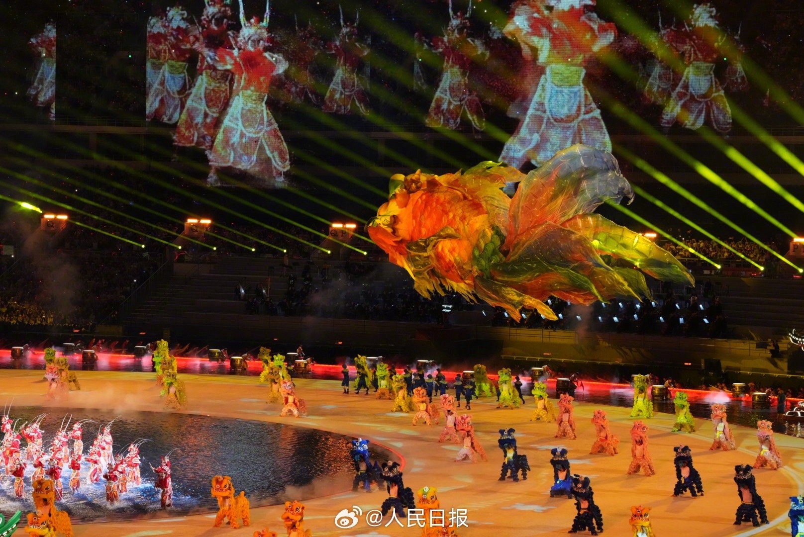 今天才有空回看昨天全运开幕式——水中英歌舞真的太帅了！虽然我不是潮汕人，但对英歌
