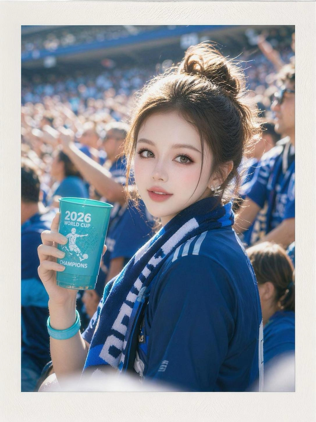 杯子上印着 “2026 WORLD CUP” 和 “CHAMPIONS” 的字样