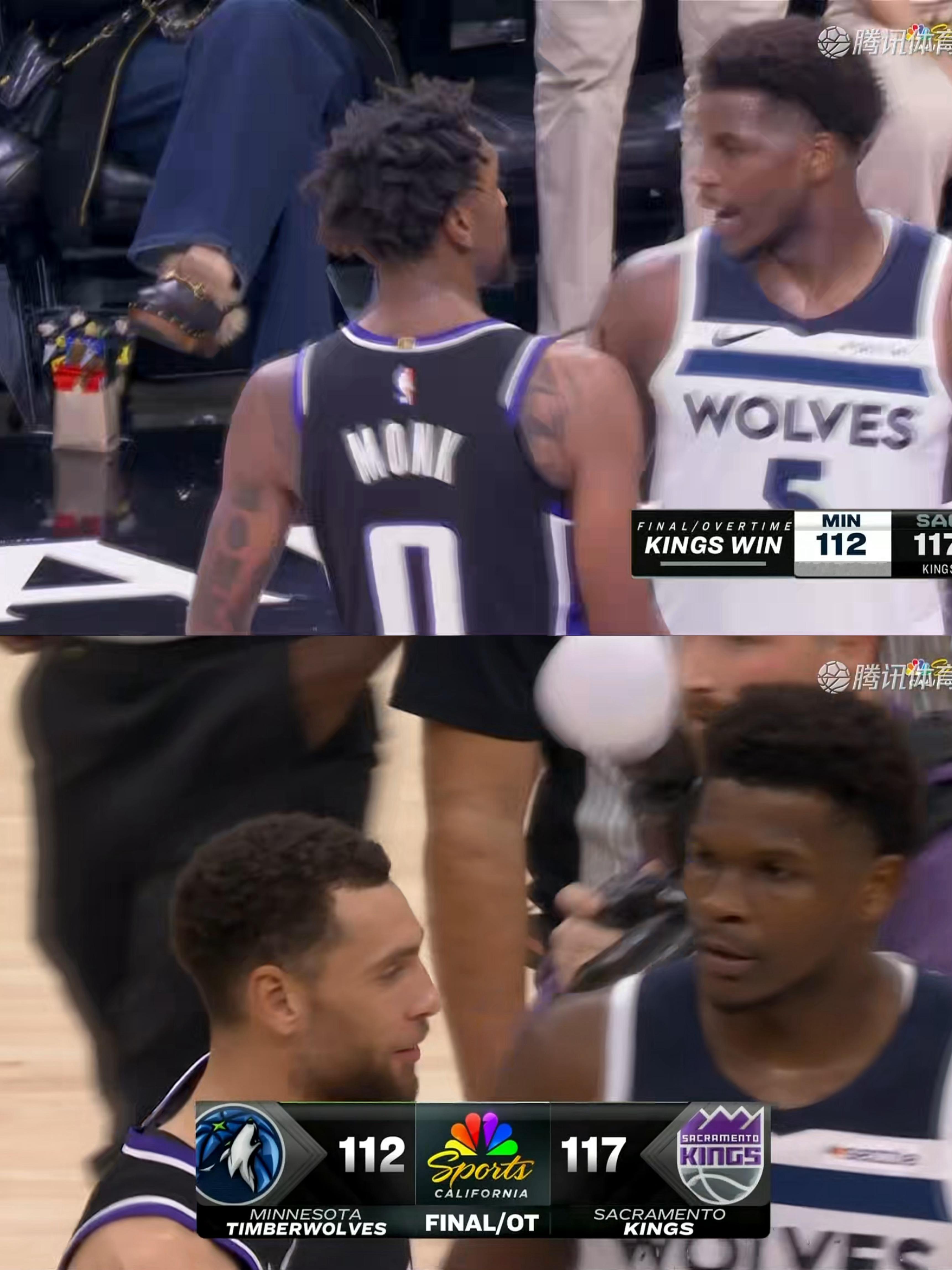 国王加时击败森林狼，获得赛季第五胜。德罗赞33分，15罚15中，威少7分7板7助