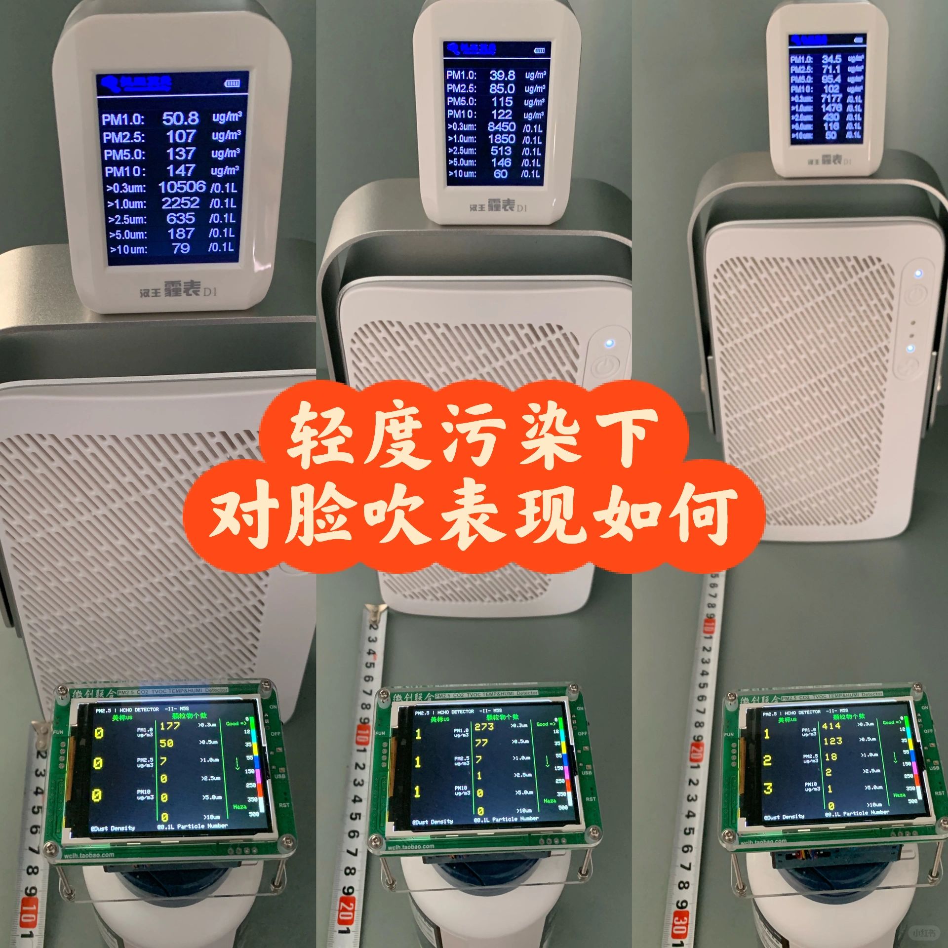 轻度污染下，对脸吹净化器表现如何？