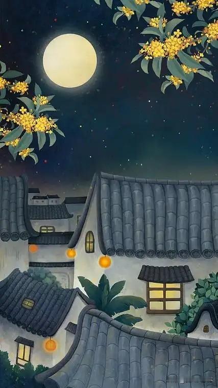 冰轮照旧庭
露寒桂香清
对影余空杯
遥思寄浮云

中秋，想爸妈了，二老在天堂还好