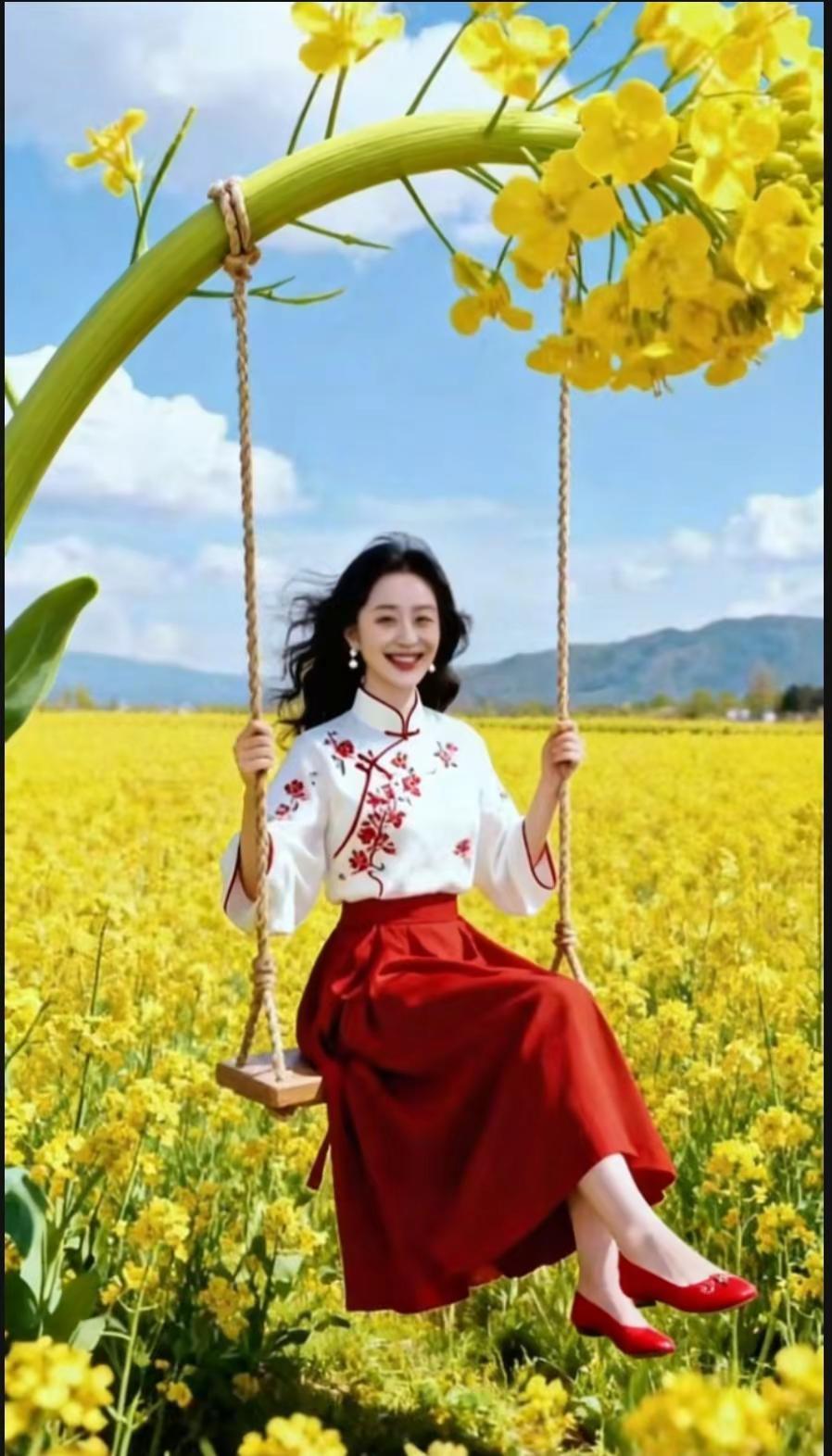 劳动人民最光荣 油菜花海拍照