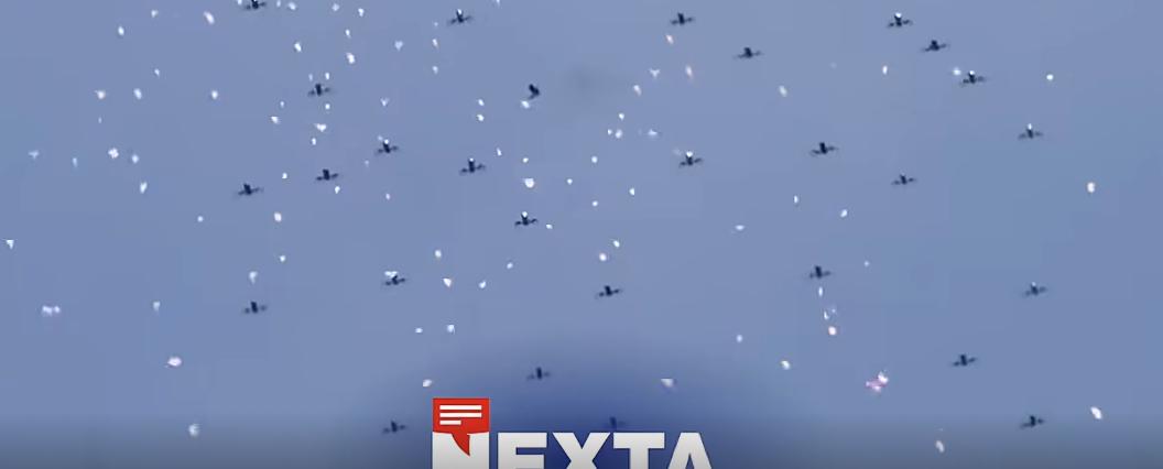 近日韩国空军导弹防御司令部在西海训练场举行首次反蜂群无人机实弹演习。50架无人机