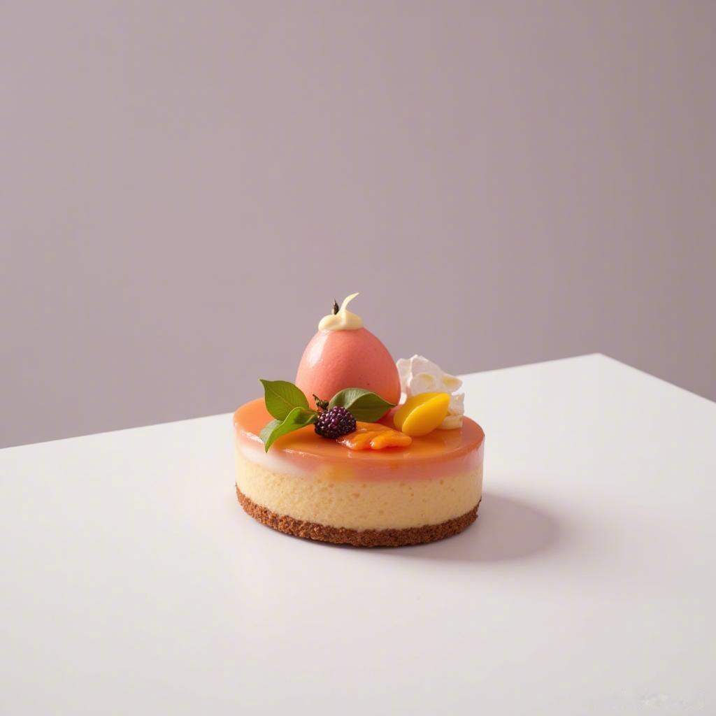 甜品如诗，细腻质感在舌尖舞动，色彩交融，诱人香气弥漫。🍰✨  美食   极简风