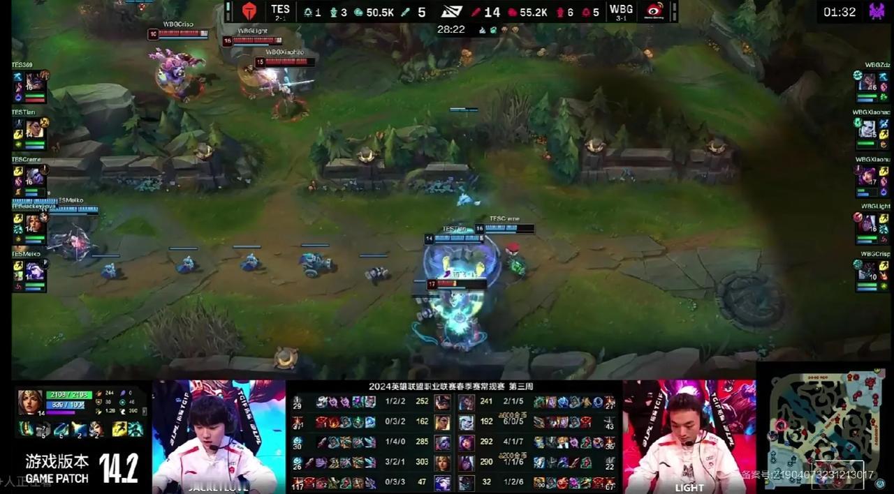 果然不能相信小虎，你是真能送啊[尬笑][尬笑][尬笑]

WBG中期一度领先了6