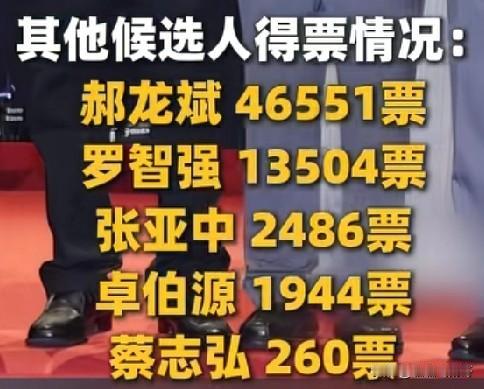 发现没有， 此轮国民党党主席选举， 符合大陆意愿主张统一的张亚中得票数排列第四只