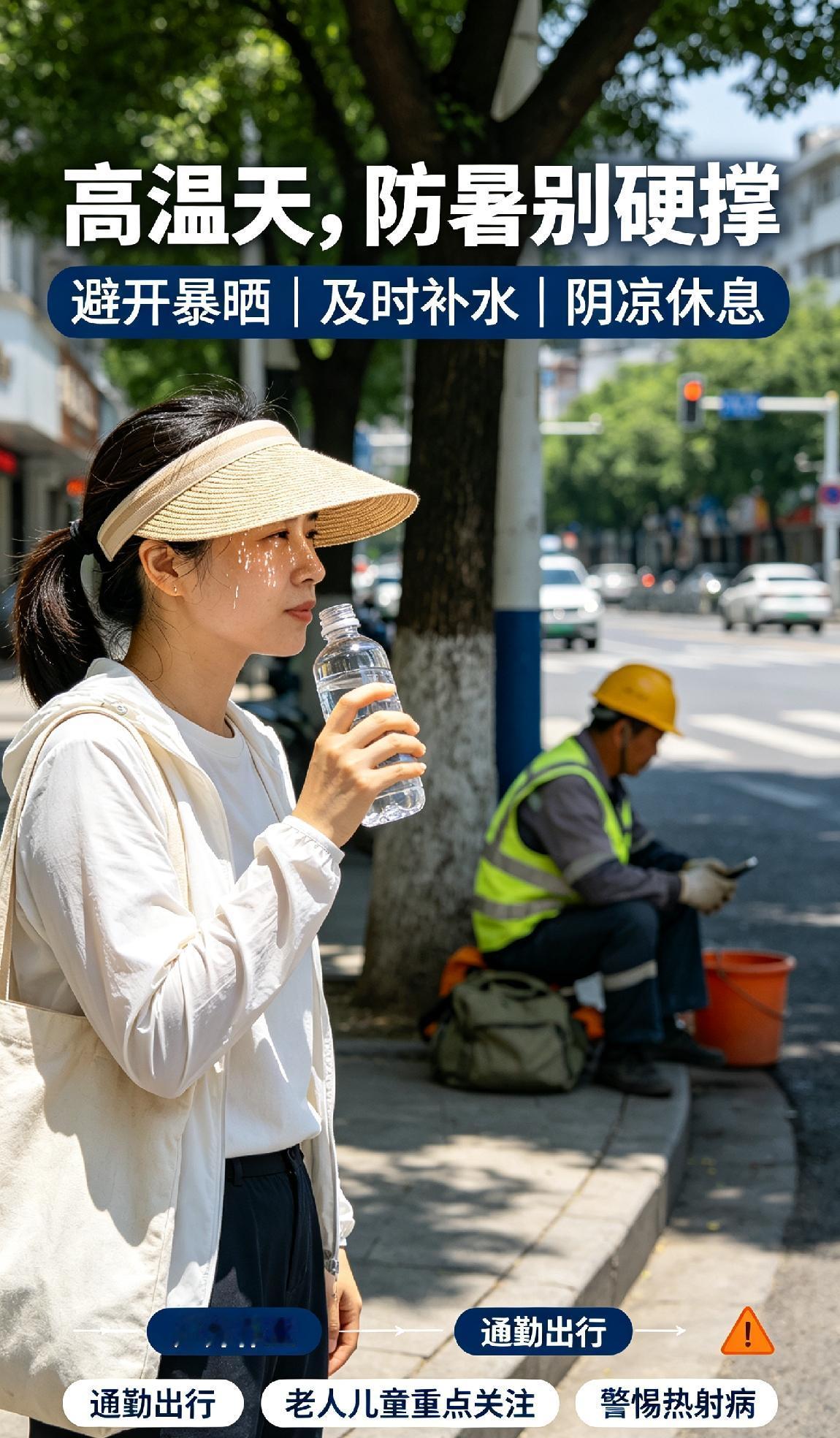 最近持续高温“烤”验，多地体感温度爆表，出门几分钟就汗流浃背，防暑健康这根弦真的