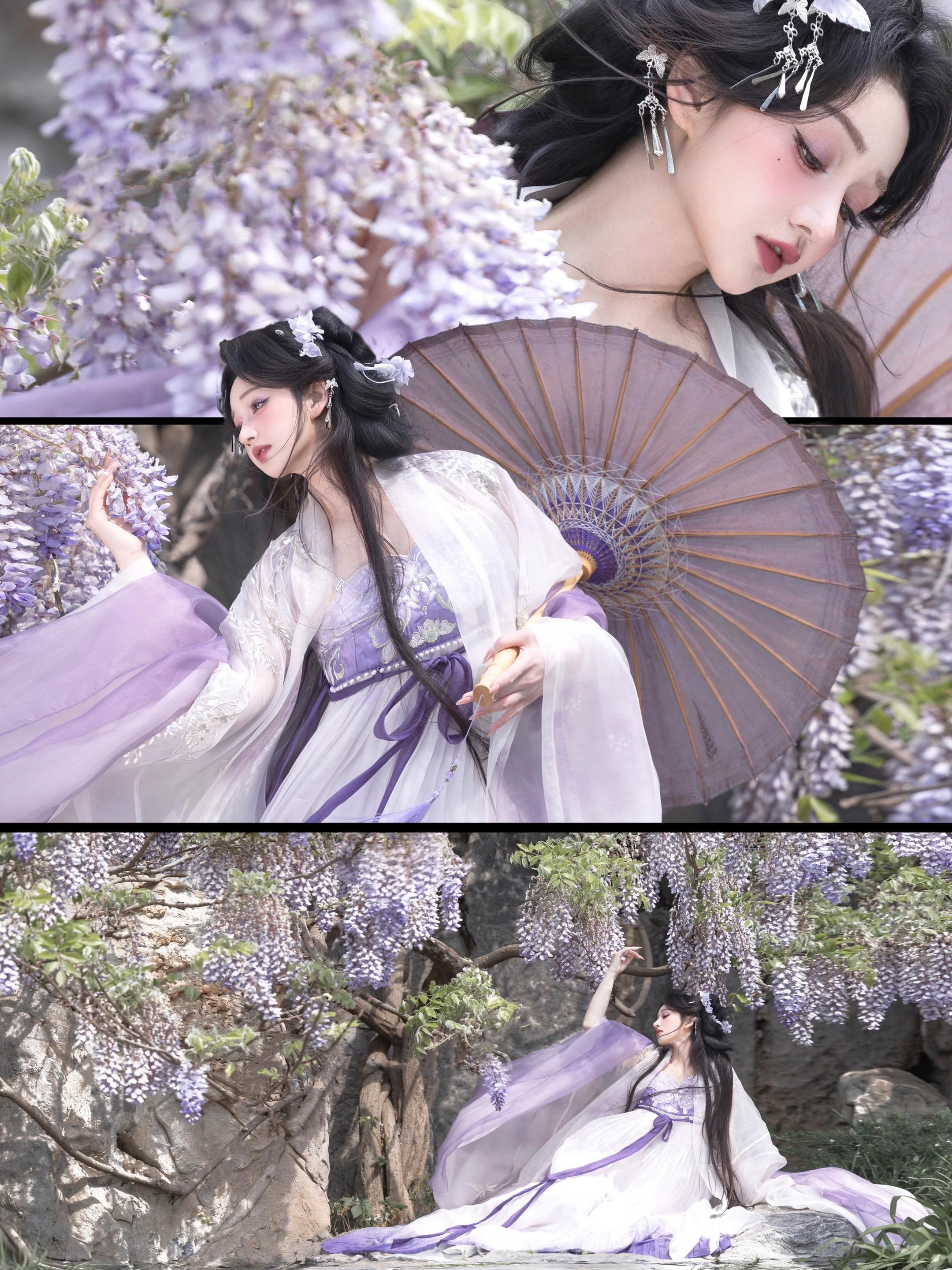 ‘ 我身后、生长出一整个蓬勃的春…… ’是4月在北京拍到的紫藤～ 原来...