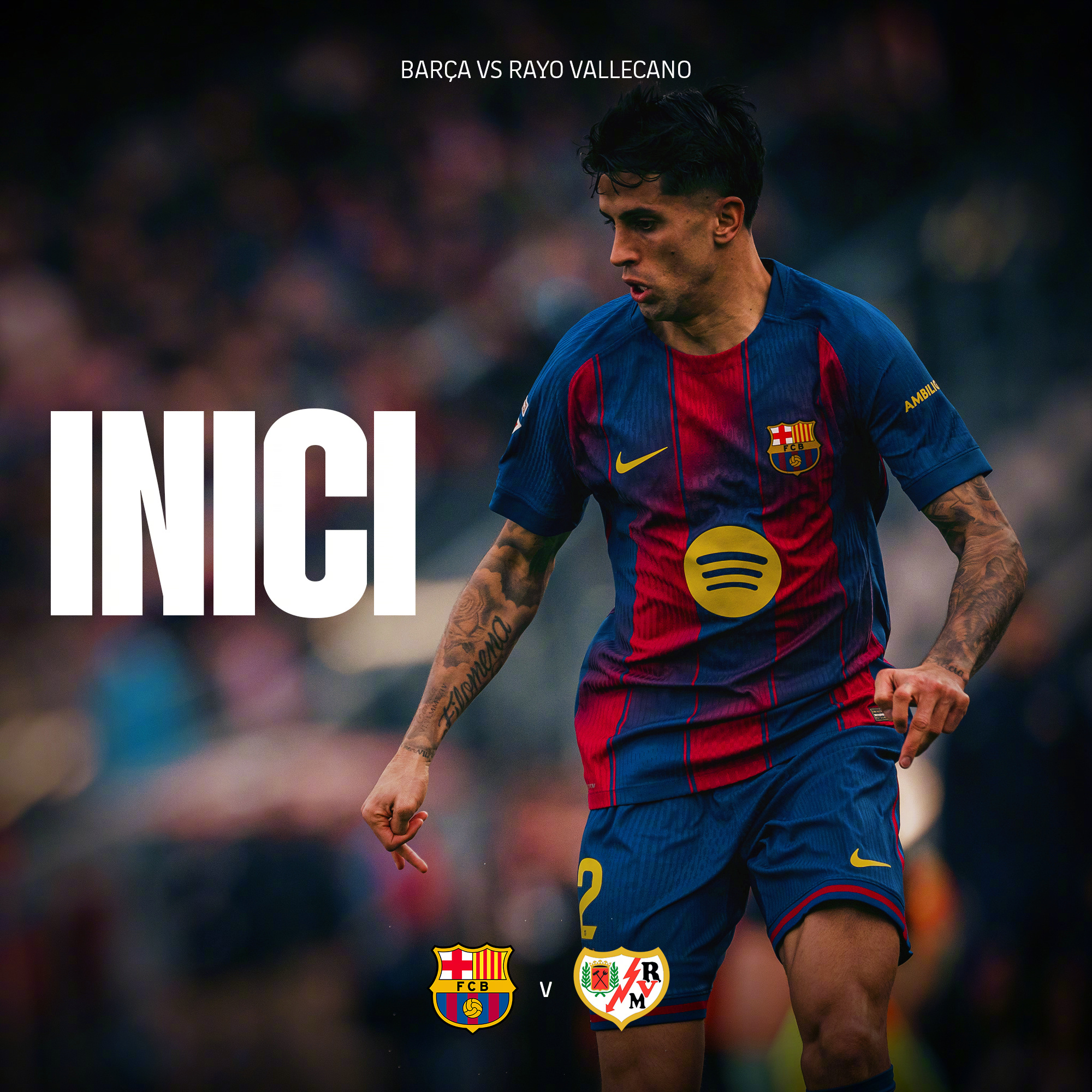 巴萨vs巴列卡诺全场比赛开始，巴萨加油！！！巴萨 🔴🔵 ForçaBarça