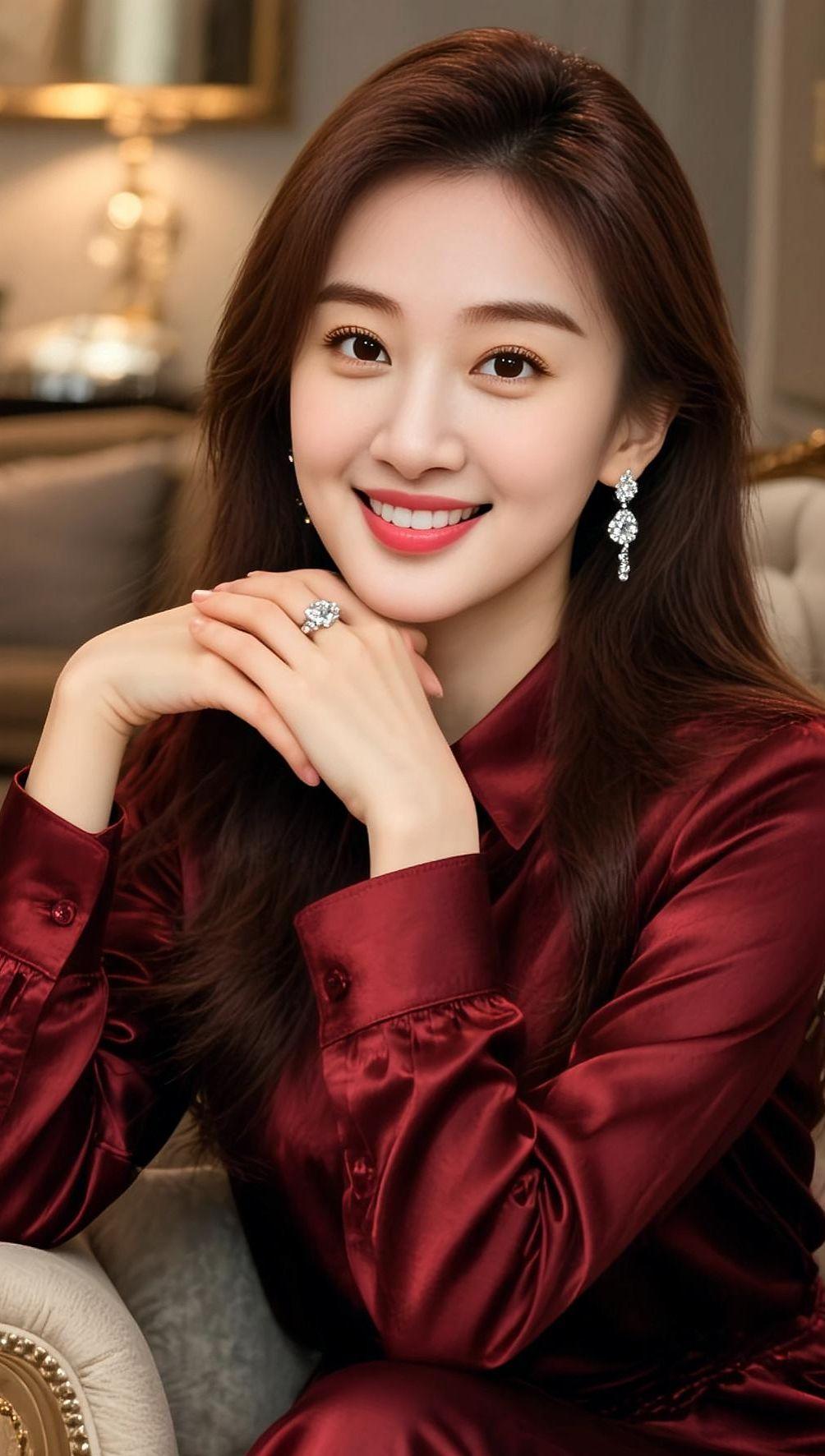 AI奢华缎面写真 抖音ai创作 高颜值美女