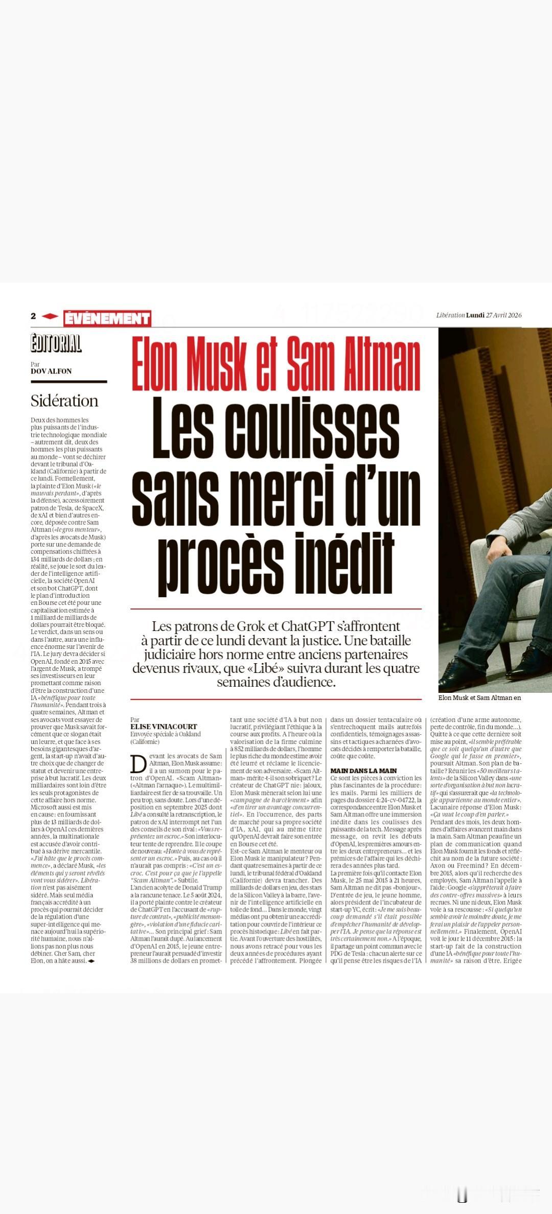 世界上两位最有权势的技术领袖——换句话说，世界上最有权势的两个人——从本周一（2