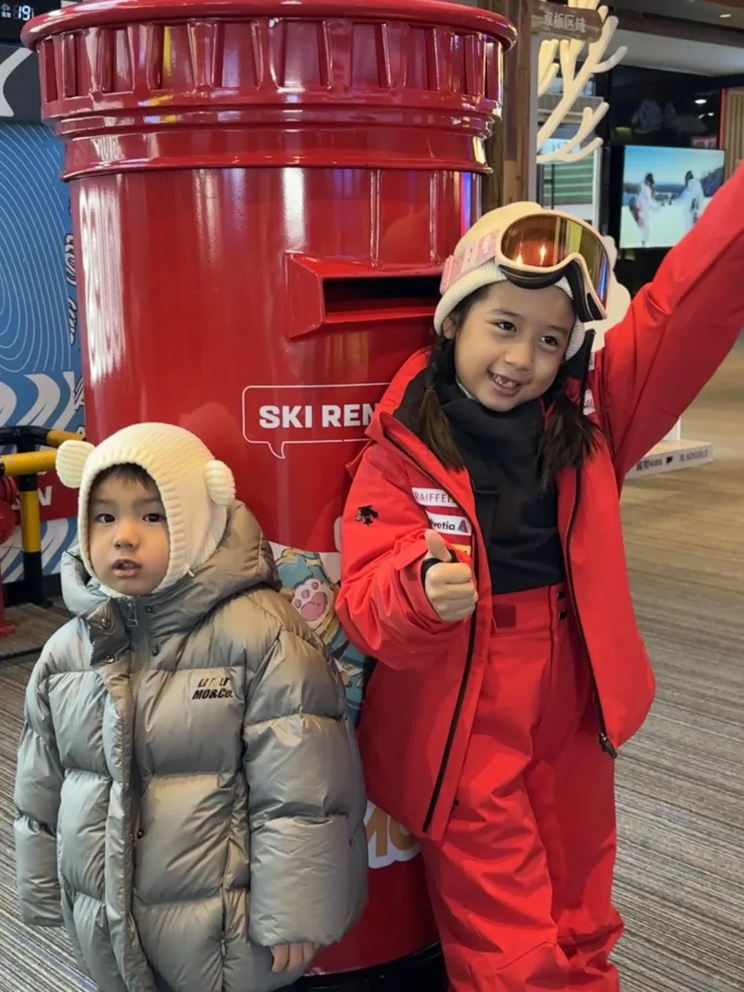 雪场上见到了谁‼️酷飒墨一vs呆萌墨汐