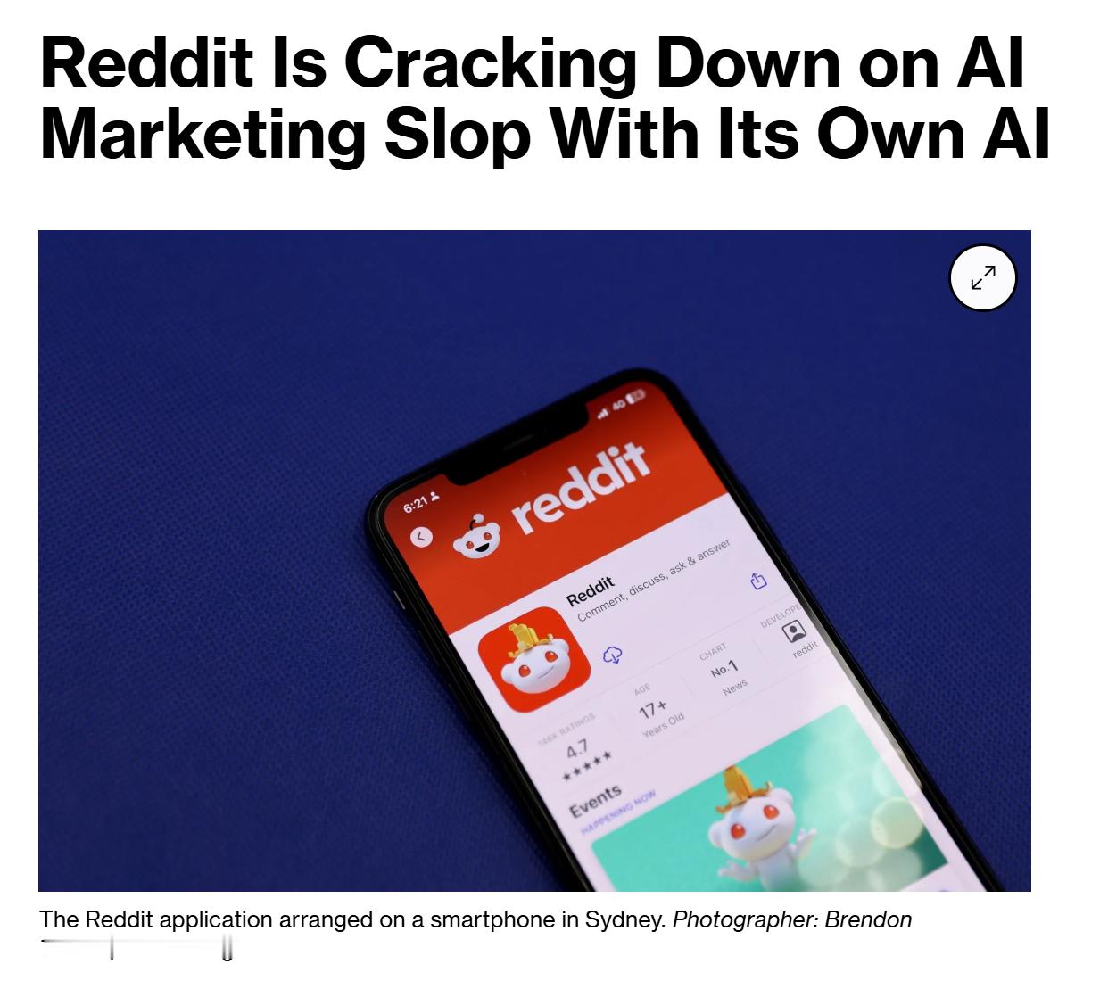 Reddit 在第一季度每天拦截了 2.5 万条 AI 生成的垃圾帖子和评论，使