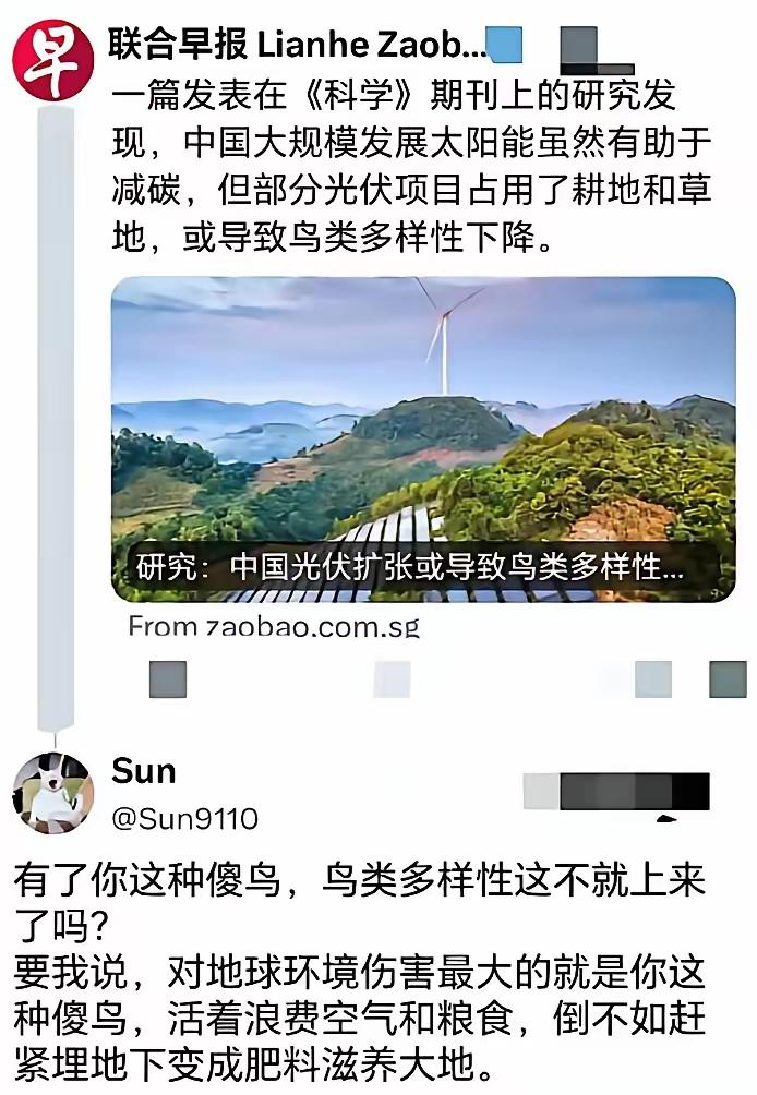 中国太阳能光伏产业，真的是会影响鸟类的生存吗？
中国每年发电占全球三分之一。电能