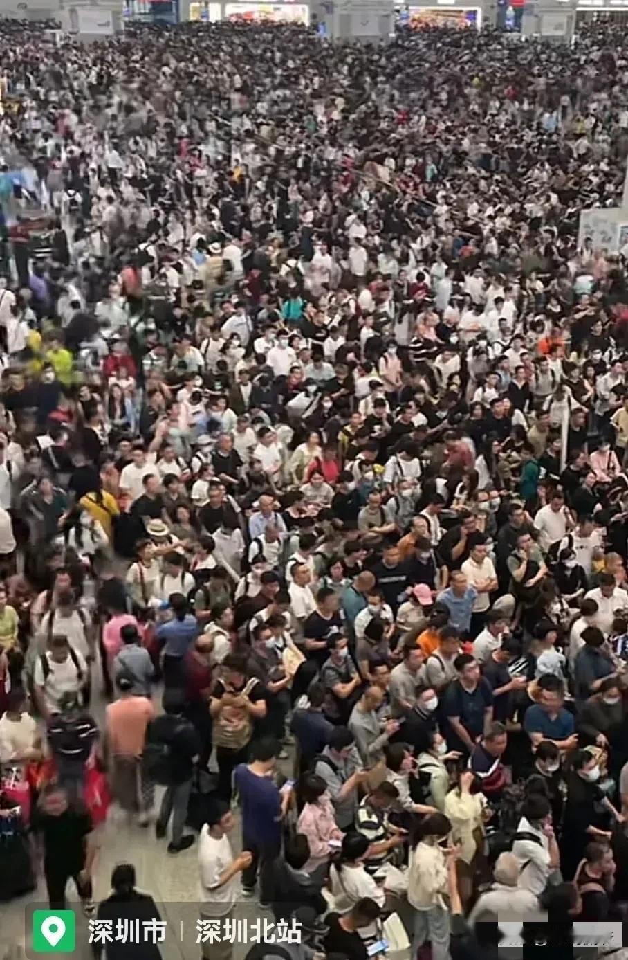 天呐，深圳北站挤成这样了！
4月3日，受台湾花莲地震影响，深圳北站发往浙江、福建