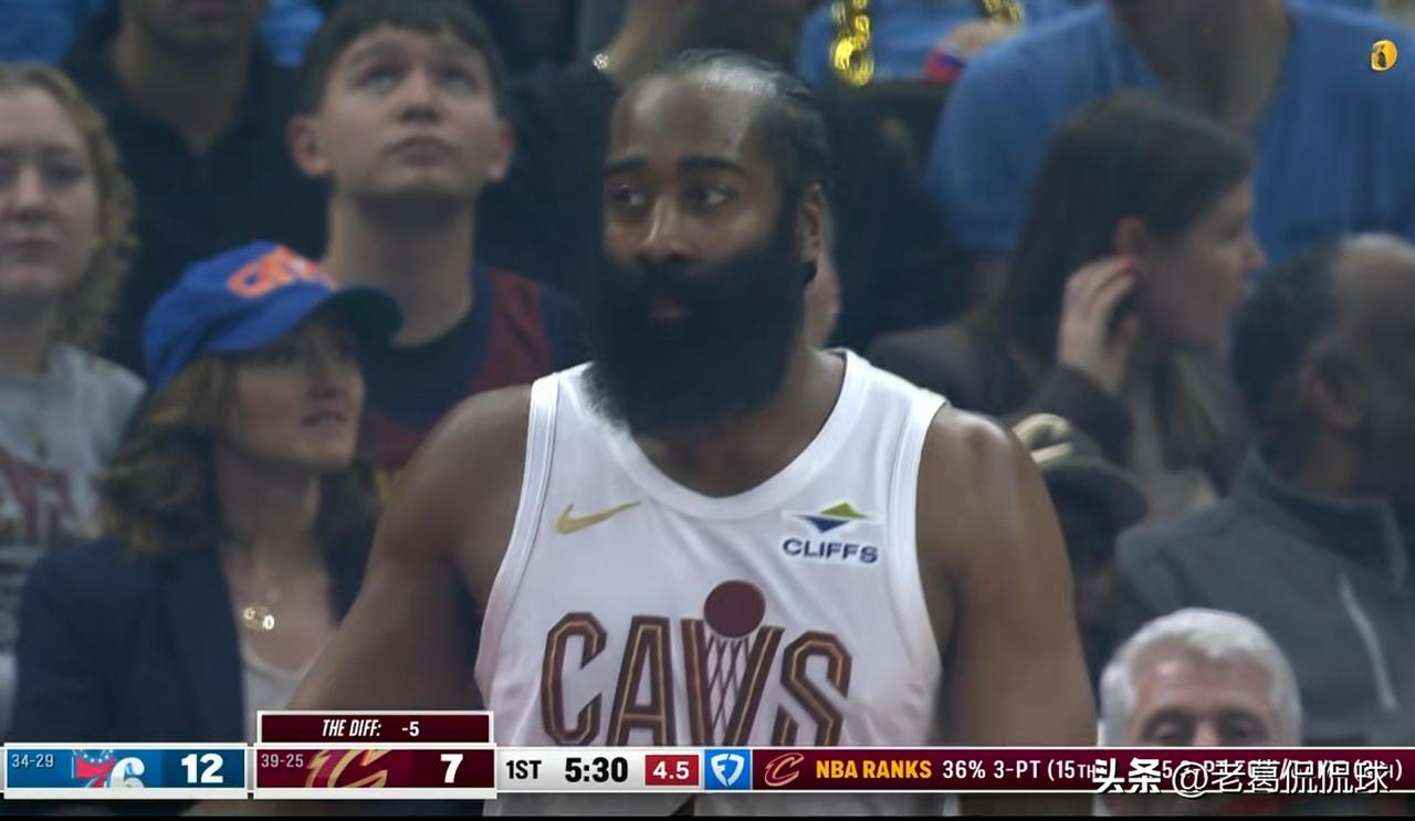 骑士超级巨星哈登盛赞队友埃利斯！在今天骑士主场以115：101击败76人的赛后采