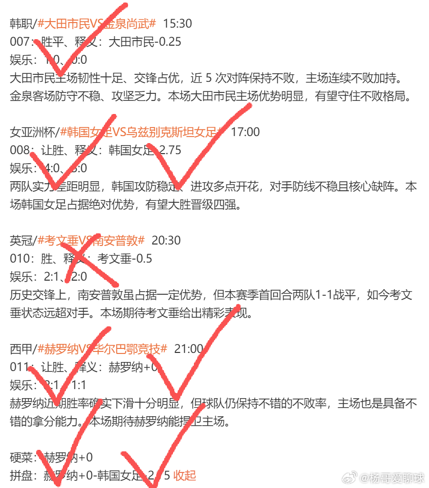 太强了兄弟们，昨天又狠狠拿下了，早场足球硬菜、拼盘全部稳稳收入囊中，真的不是杨哥