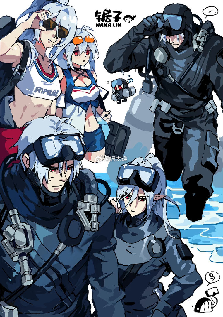 明日方舟  这次画……潜水服你老乌（？）最近一直在想潜水的事完全想不出能画啥了就