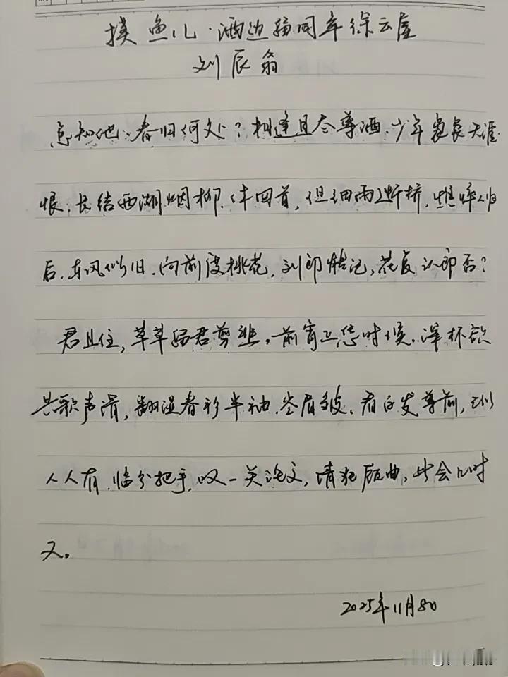 抄书第 995天（2025年11月8日）
静心✔
戒浮躁，一笔一划。

    