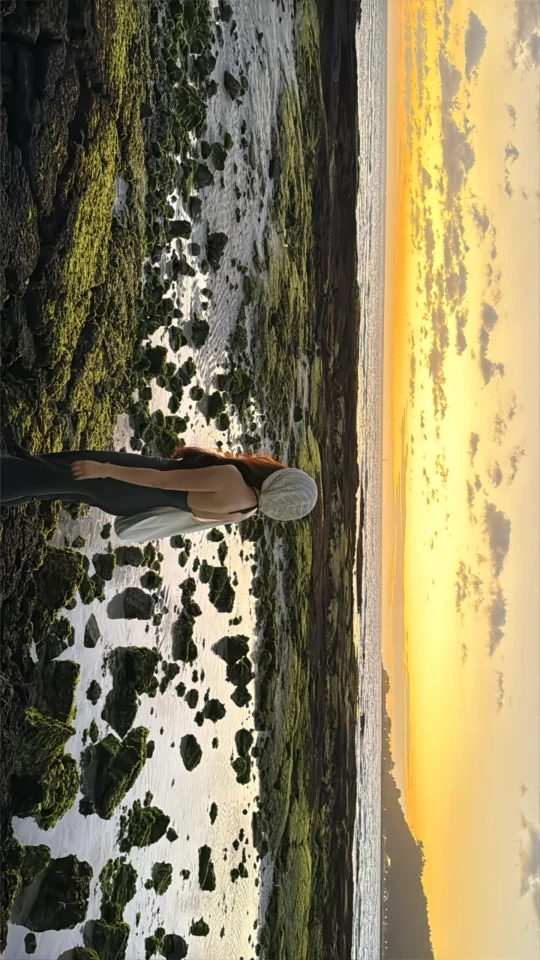 在济州岛看见了绝美落日🌇宁静着绚烂