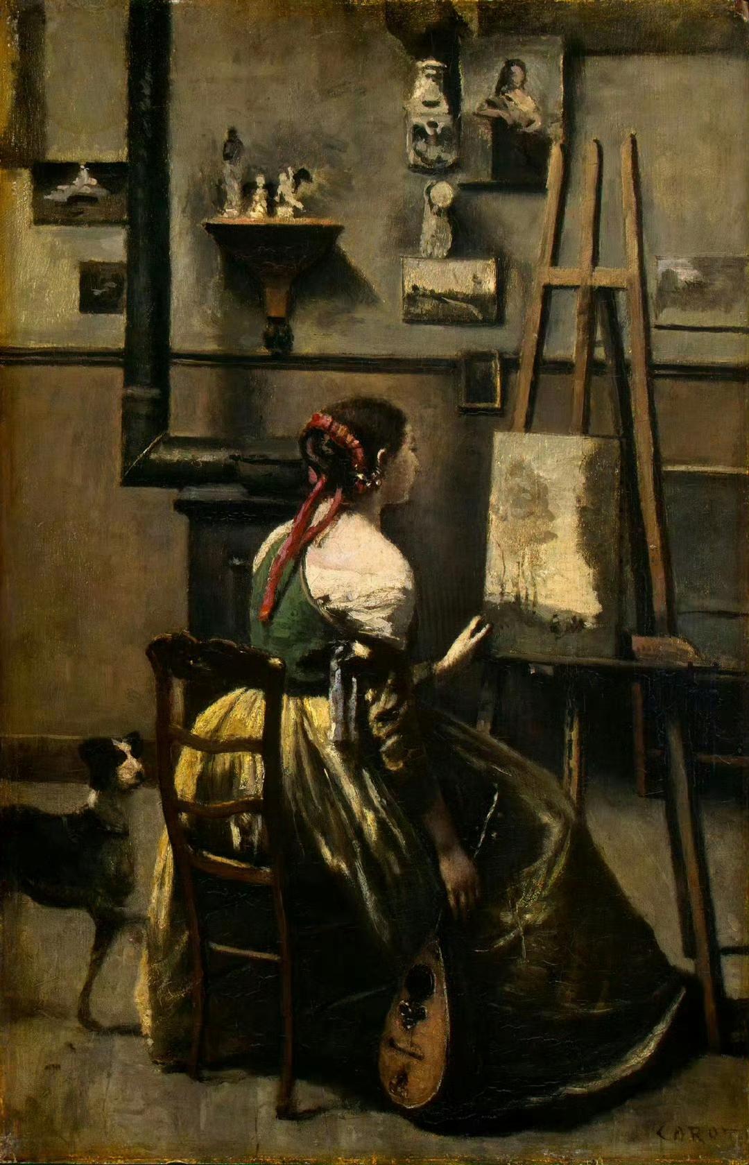 《画室》——柯罗 ​​​