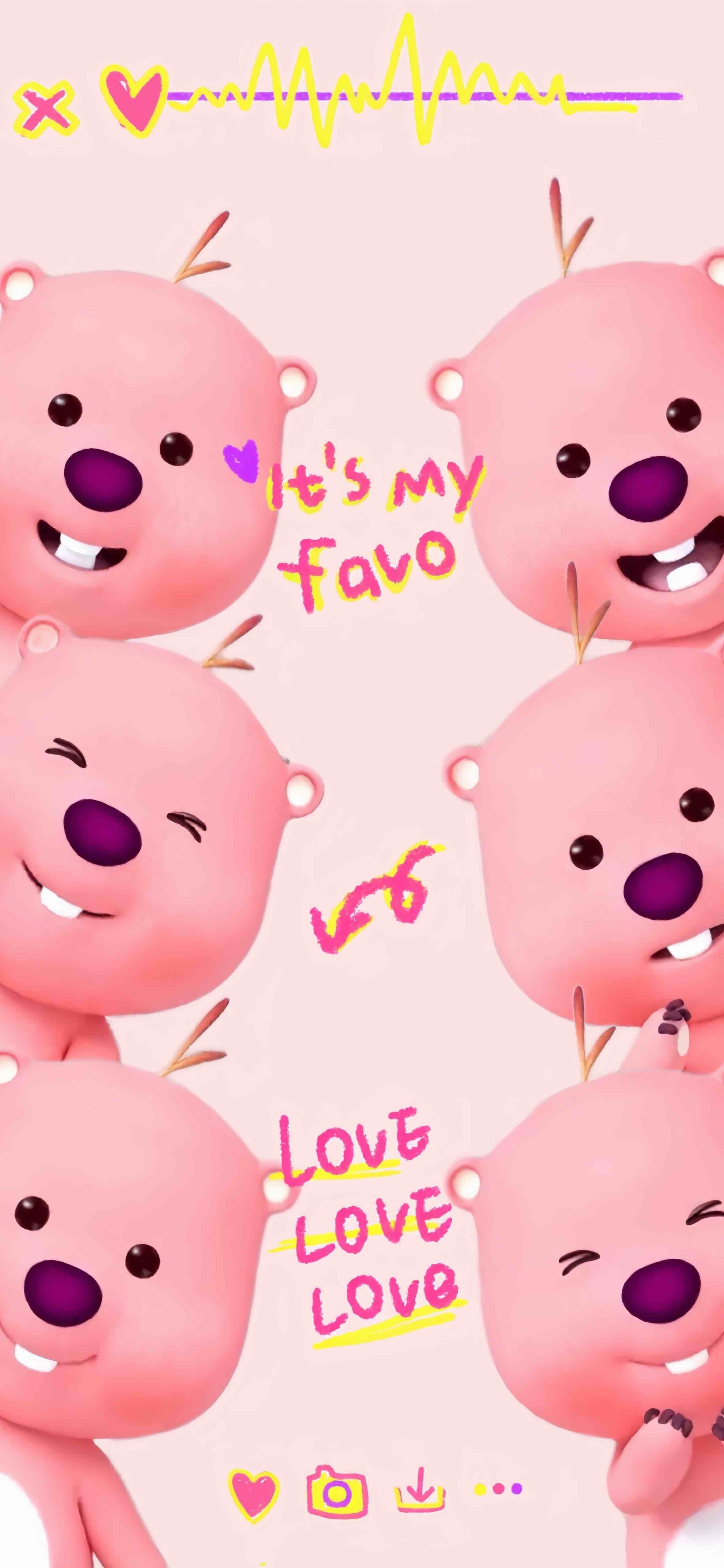 这组Loopy手机壁纸 太爱啦～ 