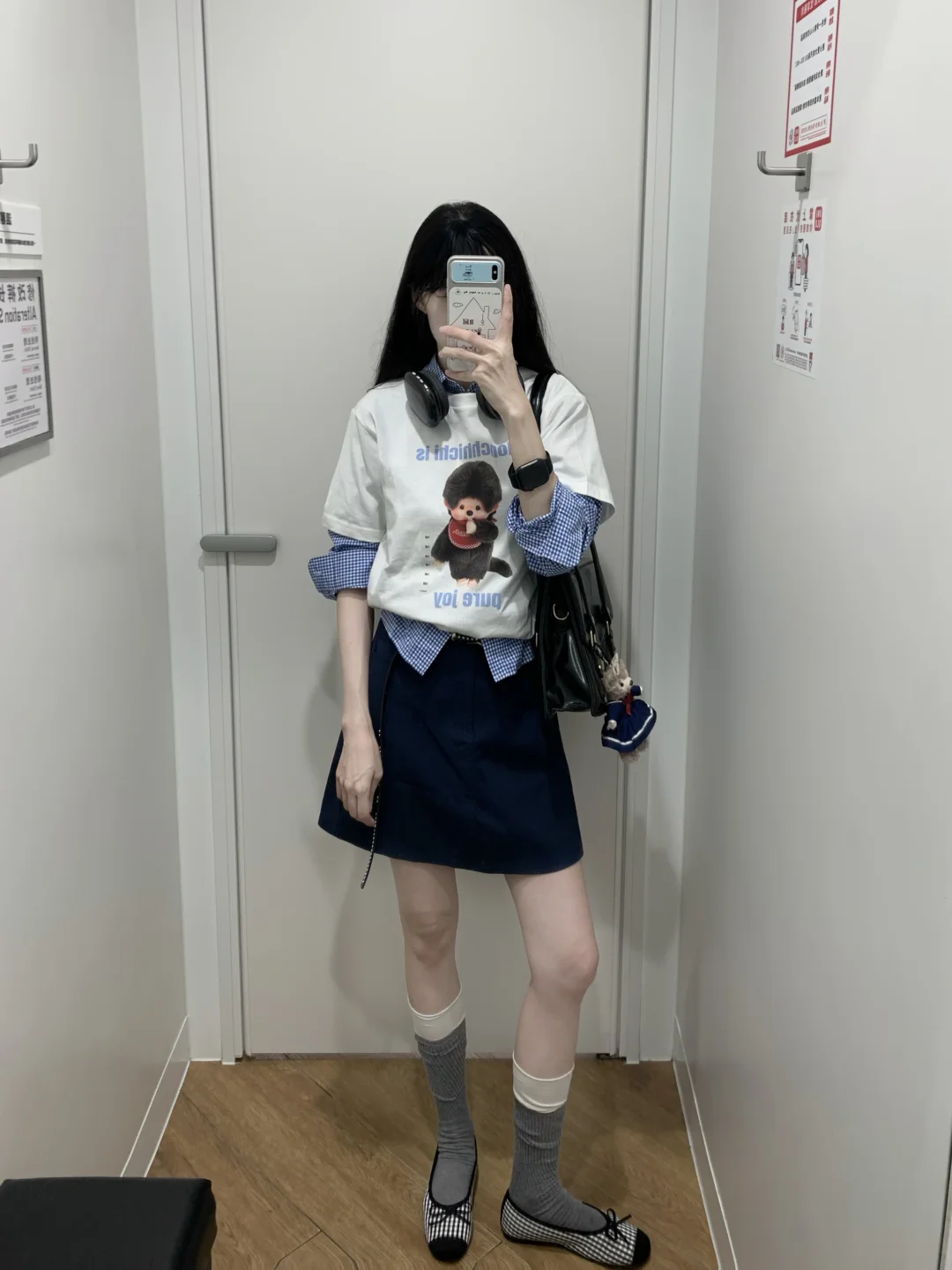 优衣库,蒙奇奇我们爱你!!🥹miumiu叠穿好韩好可爱~