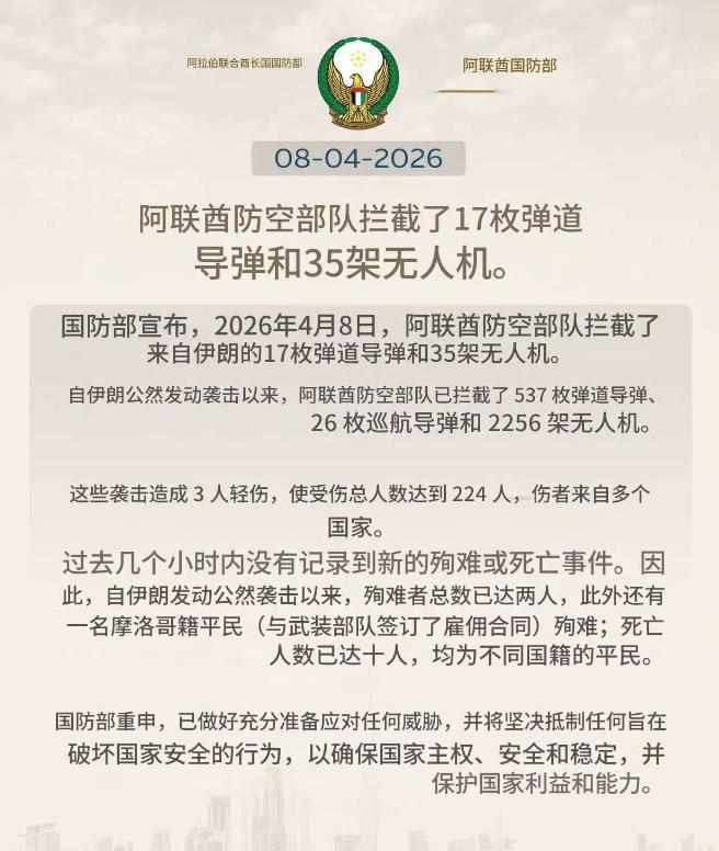 4月8日停火协议生效后，阿联酋空军轰炸了伊朗位于锡里岛和拉万岛的炼油厂，然后伊朗