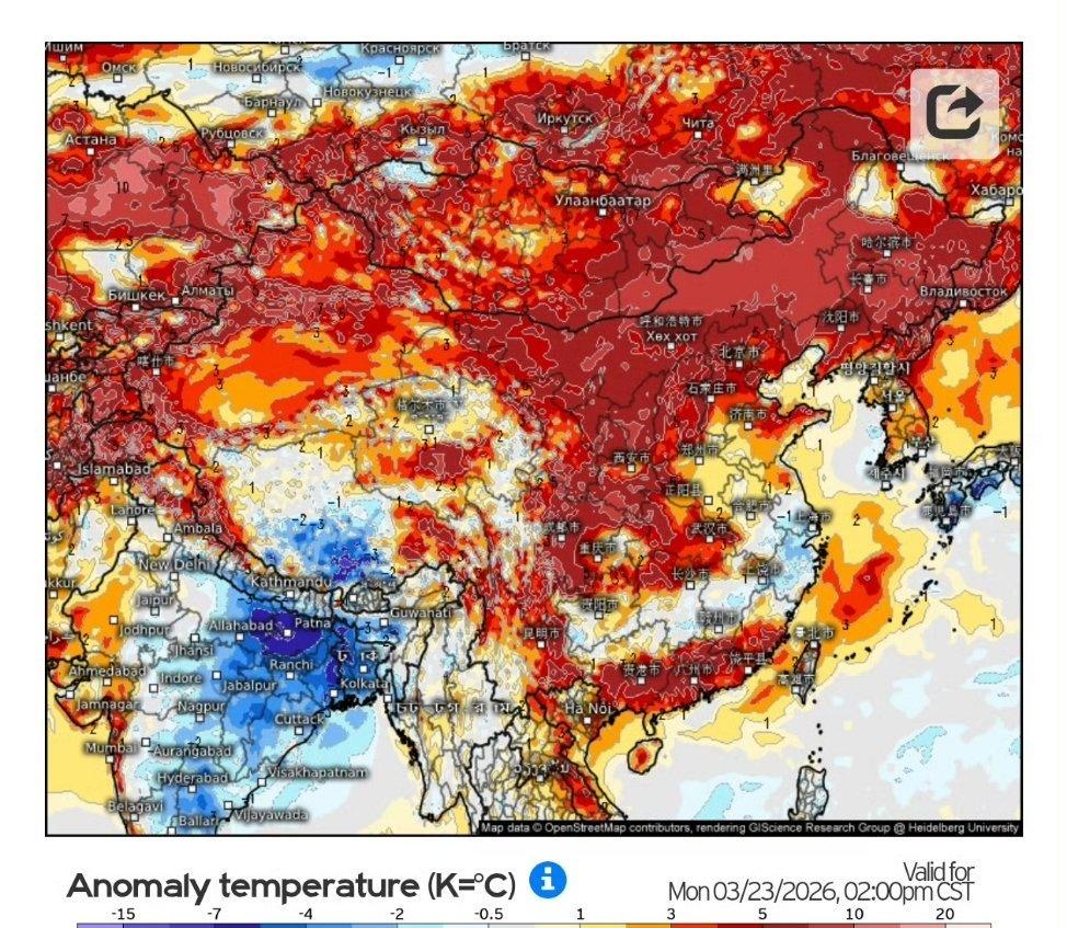 沈阳3月份下旬大升温，月底倒春寒🎢 ​​​