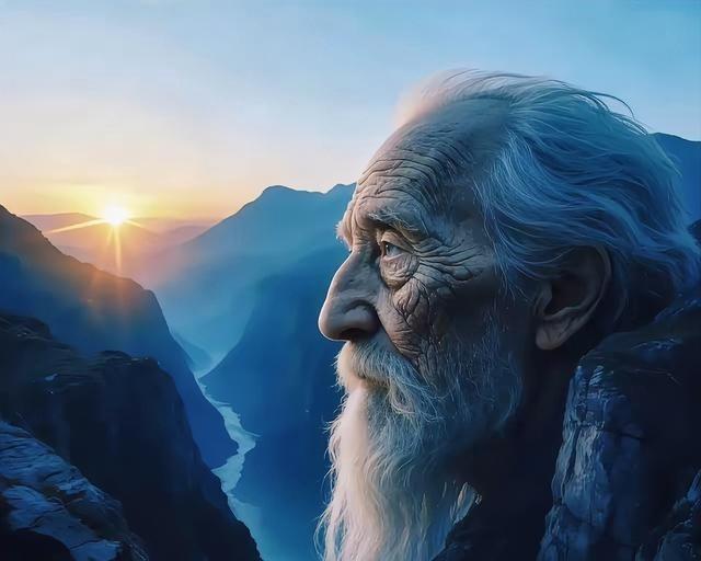 测那个老人和山水的图没？选老人是大器晚成，先苦后甜；选山水是命稳，中年发财。不过