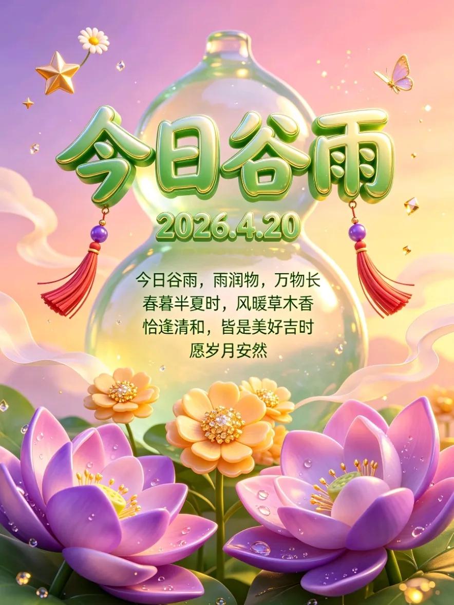 今日谷雨送祝福

人间芳菲已向暖
春风十里谷雨天
微风轻拂送福音
细雨谷阳鸿运添