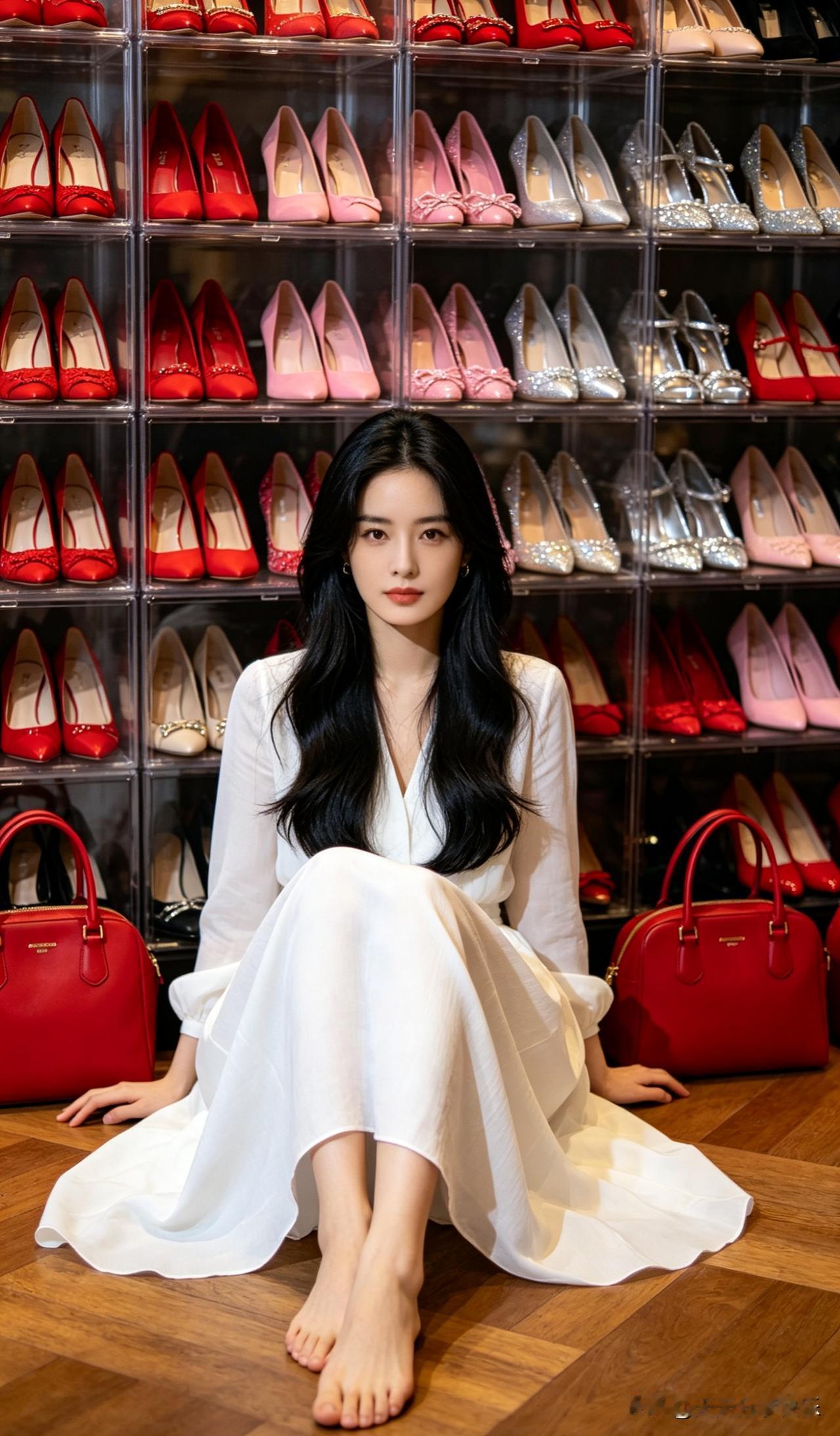 ai宝妈在选鞋，选一双好看的鞋，去送孩子上幼儿园。ai宝妈 宝妈 ai辣妈 辣妈