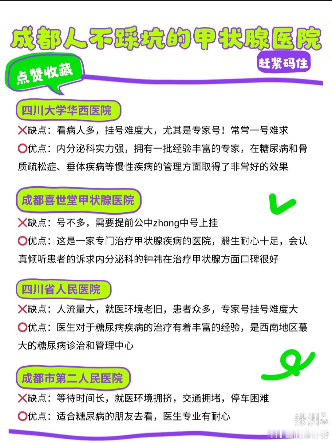 分享成都人不踩坑的甲状腺医院 甲状腺问题拖了很久了，一直没有得到妥善治疗，这次为