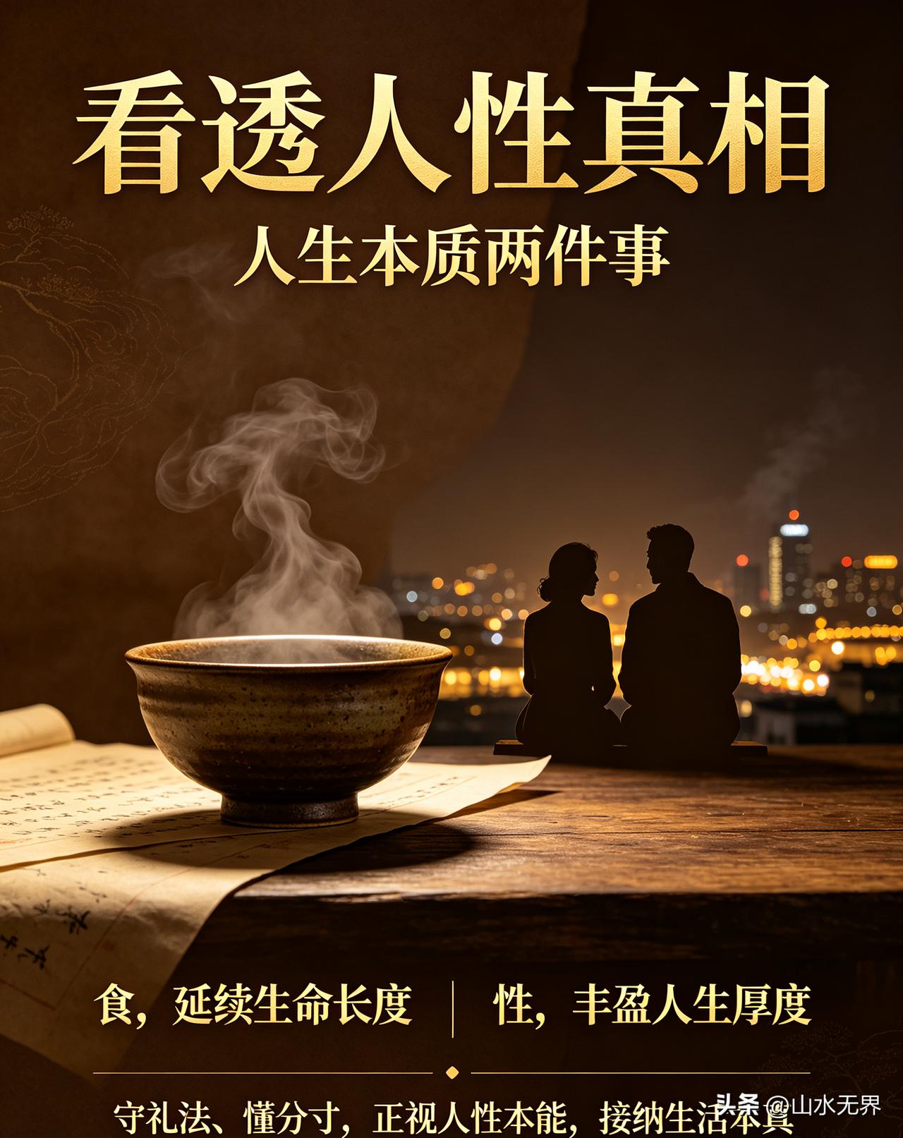 看透人性真相！人生本质两件事，看懂的都是明白人
 
古人云：食色，性也。纵观整个